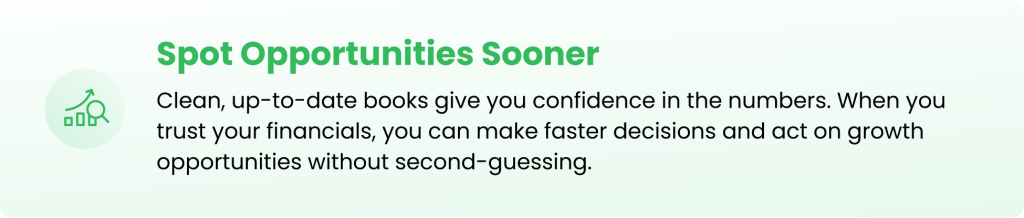 Outsource bookkeeping to support business growth decisions.