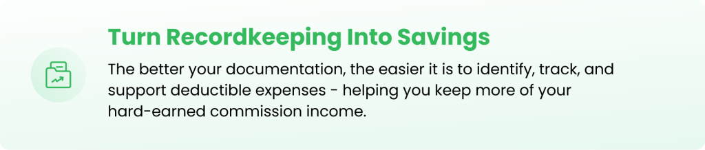 Real estate bookkeeping records help agents track deductible expenses and maximize tax savings.